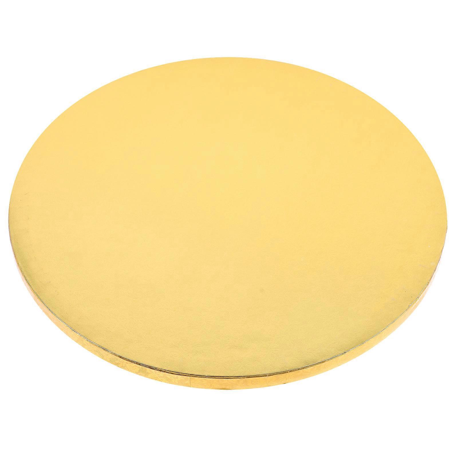 Cake Drum for Cake Serving and Transfer with Golden Plate