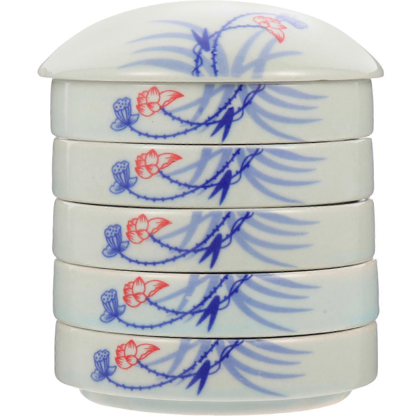 Ceramic Paint Palettes Stackable Pigment Plate for Storage 1Set Multi-Layer Design