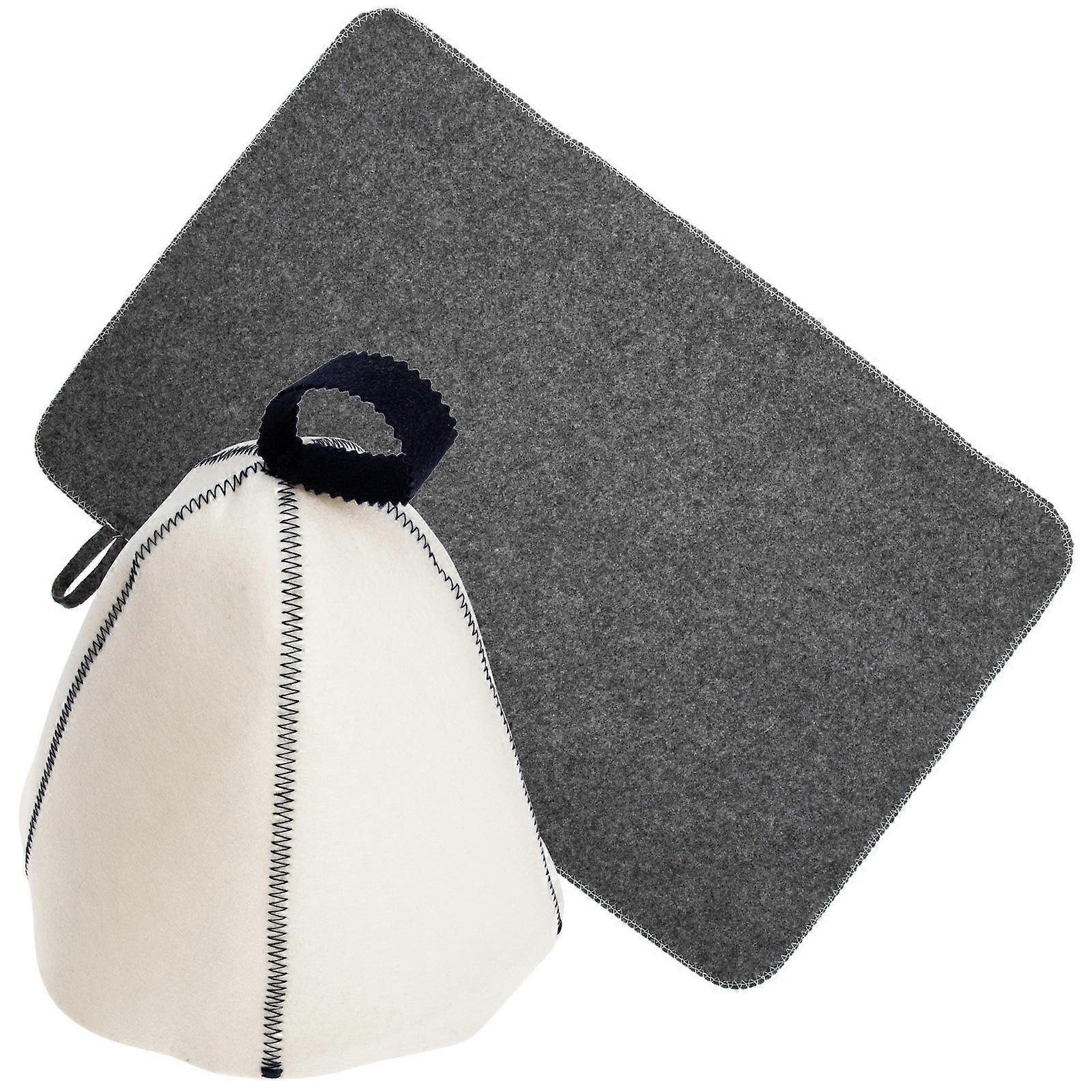 Sauna Hat for Bathing Protection with 3Sets Heat Resistant Felt Cushion