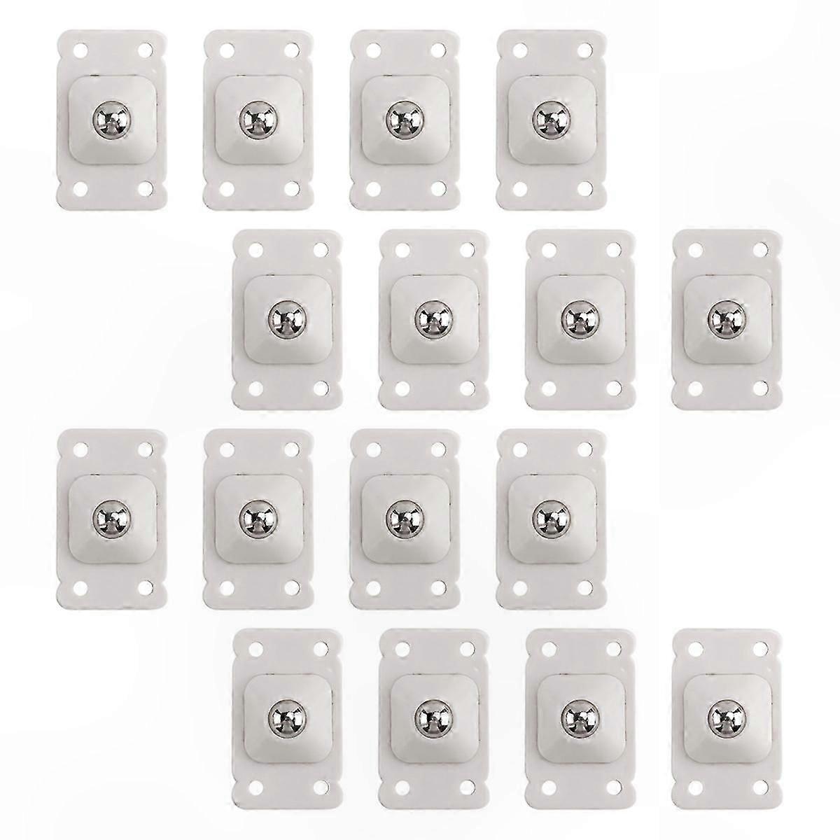 16 Pcs Self Adhesive Wheels 4.5 x 2.8cm White