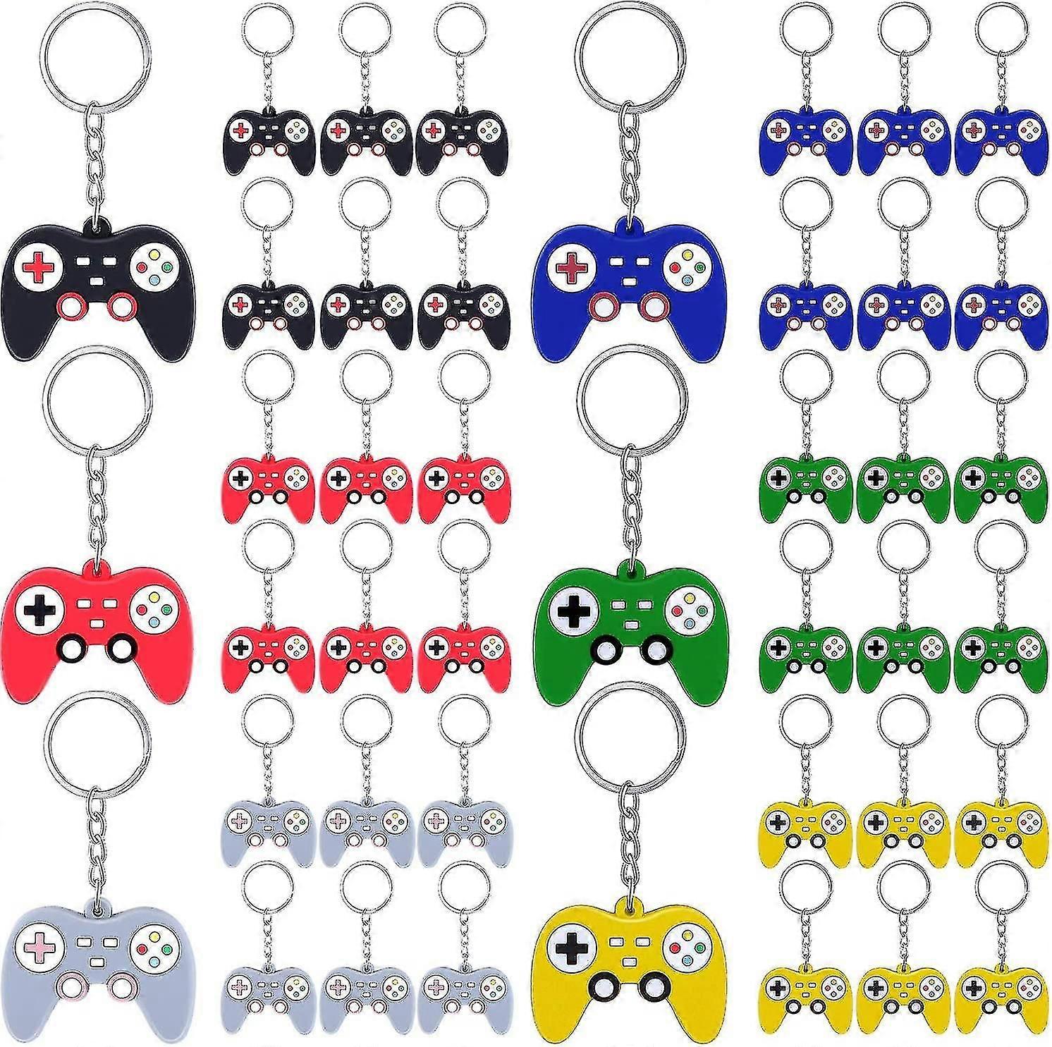 36pcs Video Game Controller Keychains Game Controller Key Ring Gaming