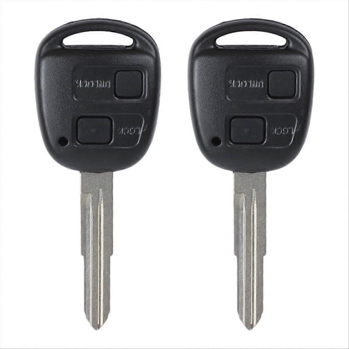 2Pcs Car 2-button Remote Control Key Shell Mechanical Key for 