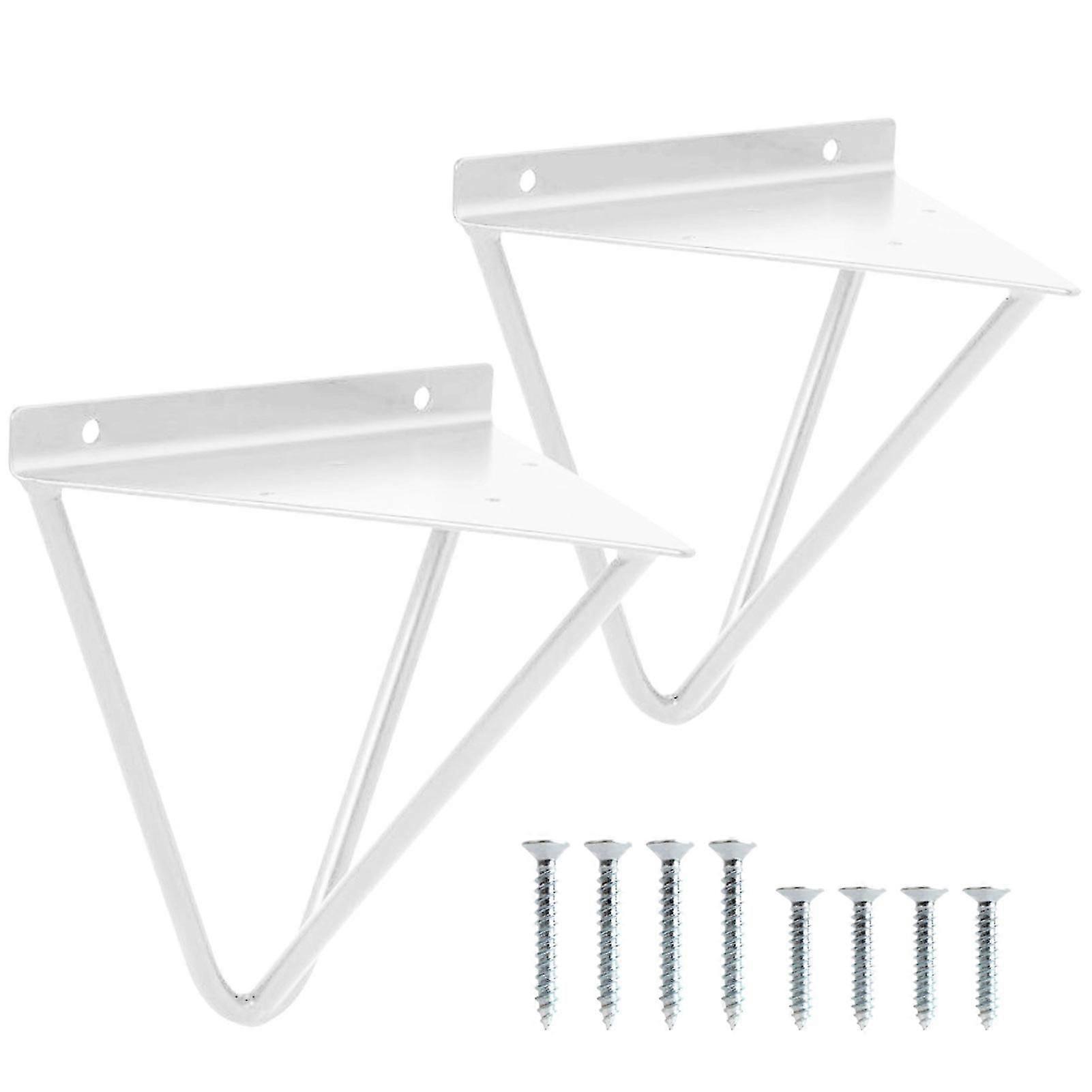 2pcs Wall Mounted Shelf Bracket Iron Art Triangle Rack Modern Home Decor Kitchen