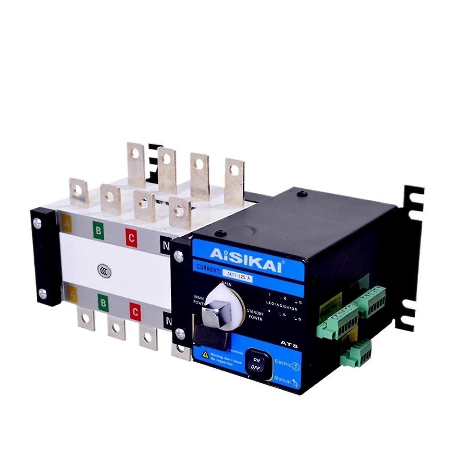 125A 4 Pole Automatic Transfer Switch for Generator, Single and Three Phase Power Control