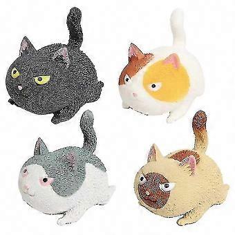 Confezione da 4 giocattoli antistress a forma di gatto, figure di animali per alleviare lo stress, giochi decompressivi per bambini, regalo