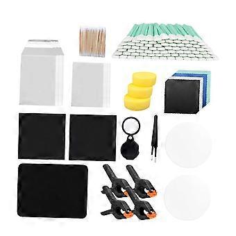 385 Pieces Trading Card Cleaning Kit Clear Acrylic Discs Card Care Clean Kit