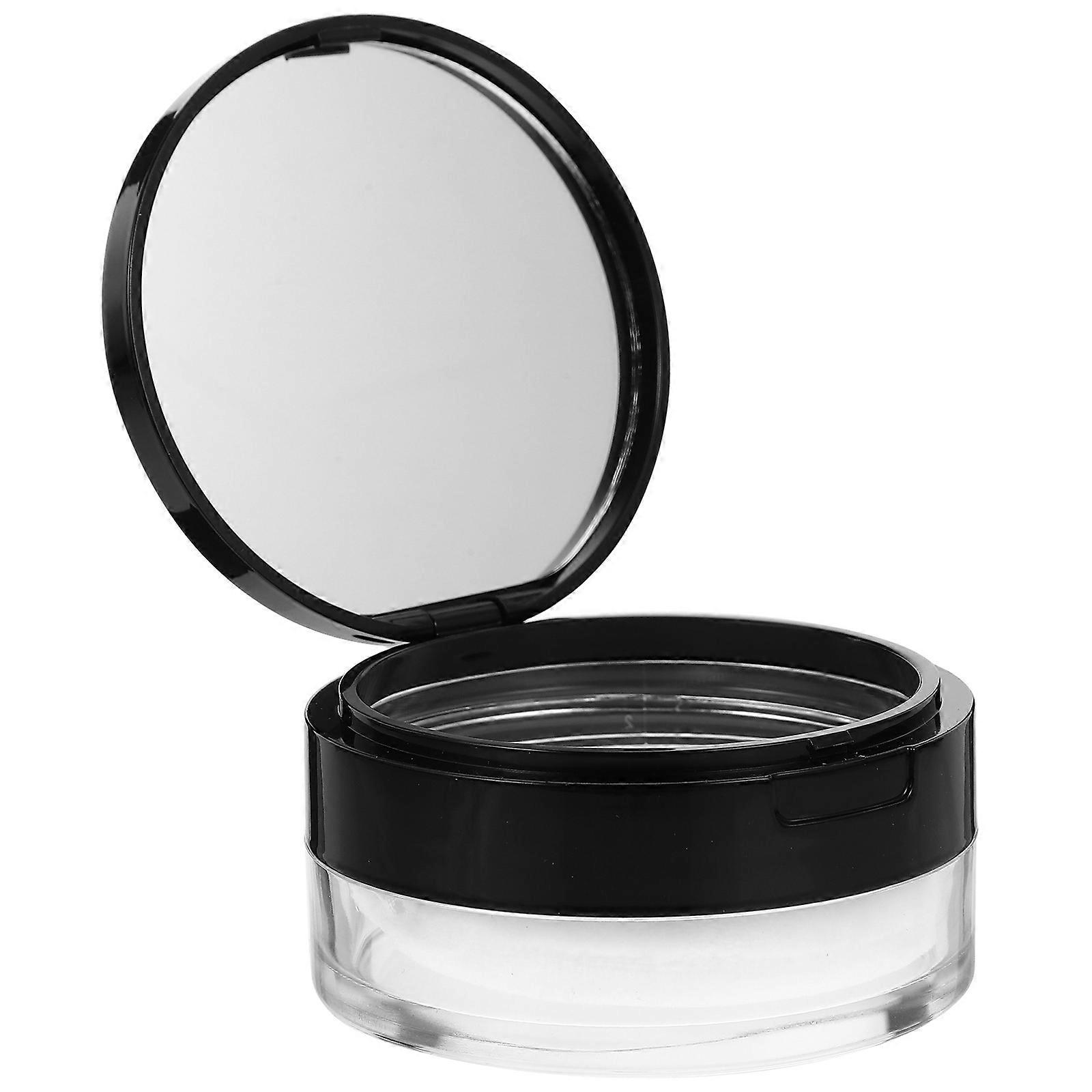 Powder Case Makeup Powder Container for Storage Use Portable Empty Black Case