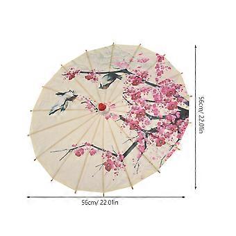Chinese Style Bamboo Oil Paper Umbrella for Decoration 1Pcs Assorted Color