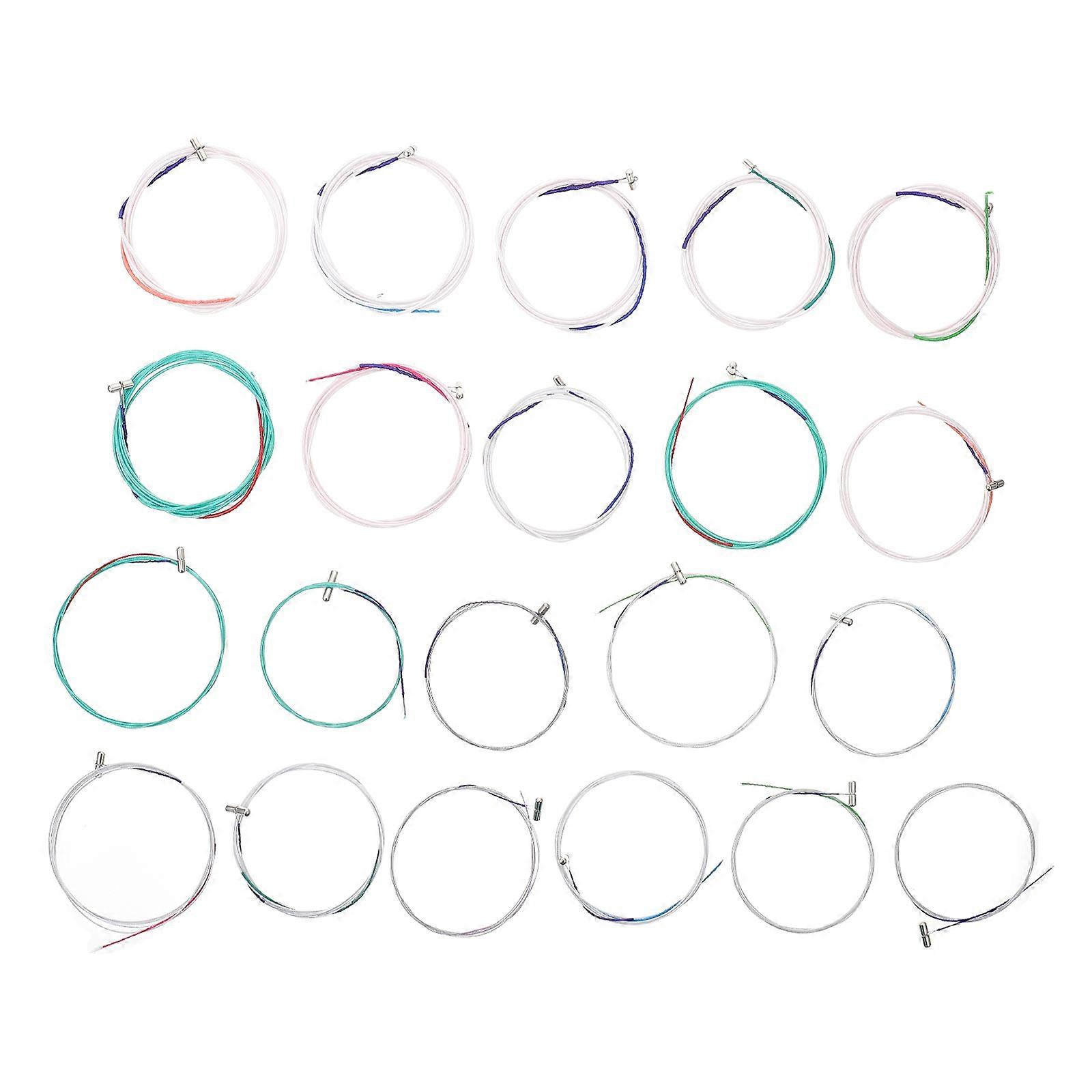 Guzheng Changing Strings Kit Practical Guzheng Strings Replacement Set 21Pcs Assorted Color