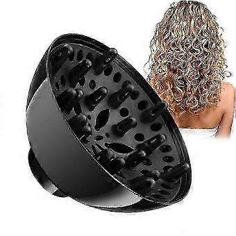 Difusor universal para cabelos cacheados, compatível com todos os secadores, realça os cachos e reduz o frizz.