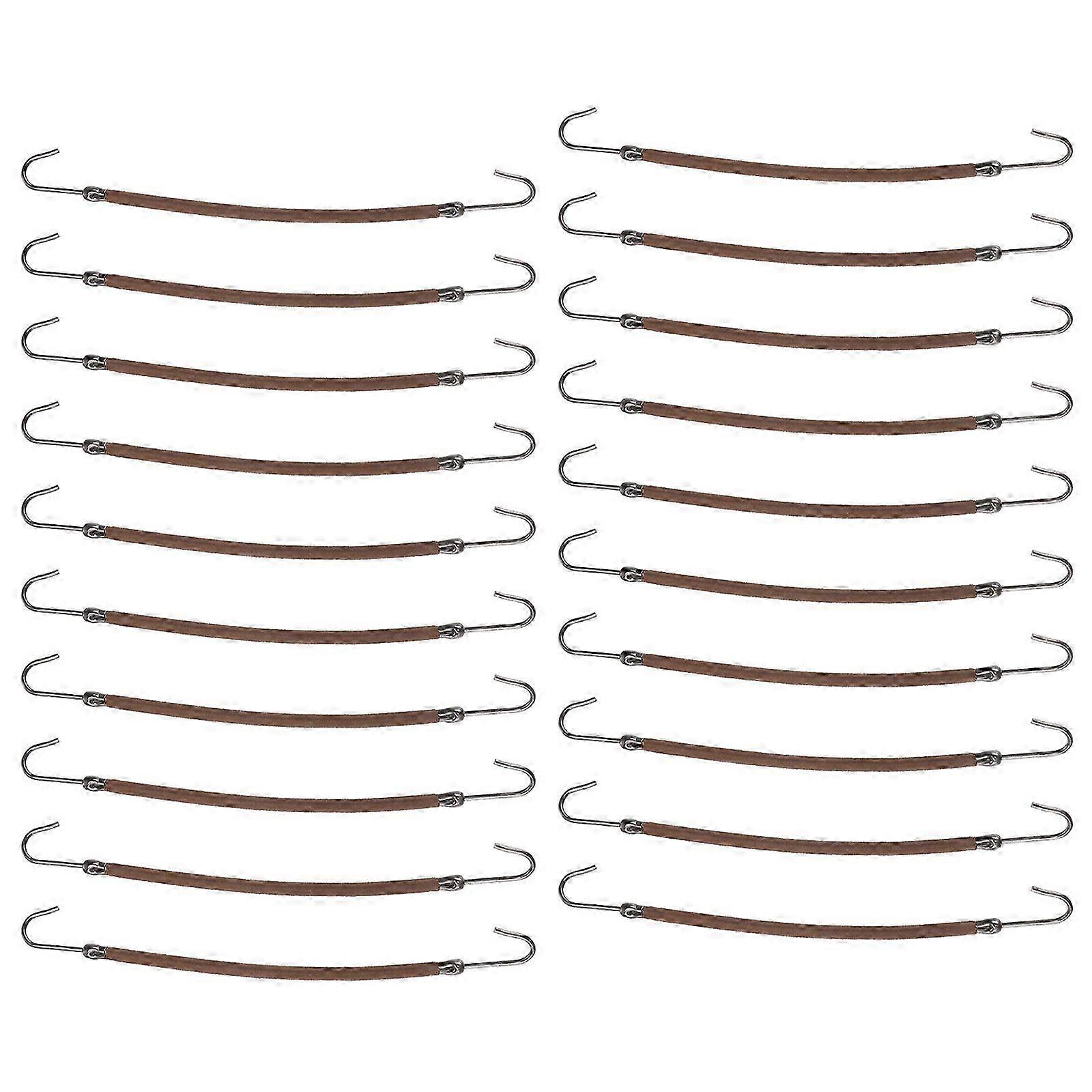 Ponytail Hooks, Coffee Color, Polyester Material, 20 Pieces, For Hair Styling Without Pulling