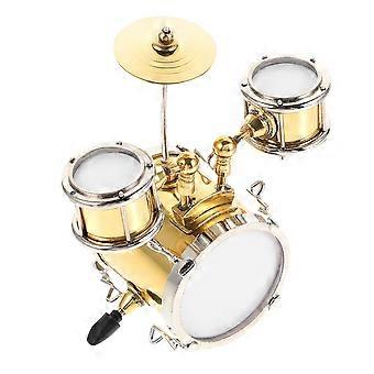 1 set di accessori per la casa delle bambole Mini Drum Model Ornamenti per l'arredamento della scrivania domestica