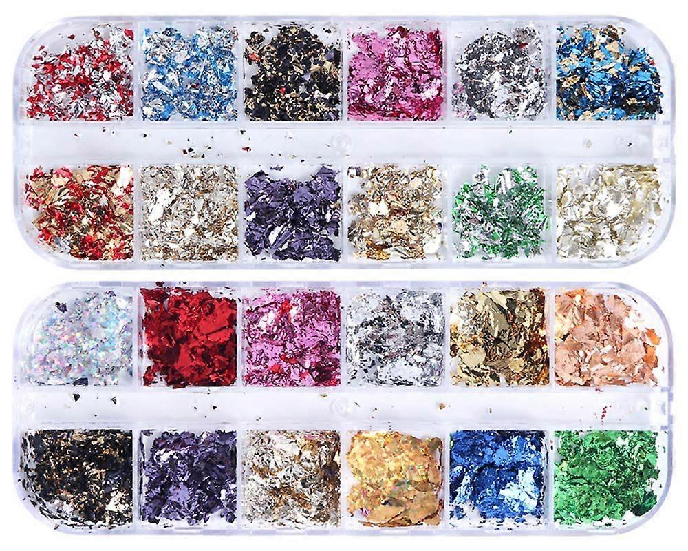 Nail Glitter Sequins Pack of Two (CBH/CBY)make up