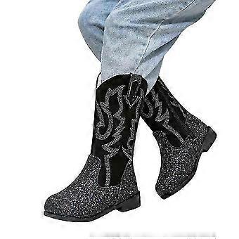 Mädchen-Cowboystiefel Unisex-Kinder-Cowboystiefel bis zur Wade mit Glitzer, Neuheit eingetroffen