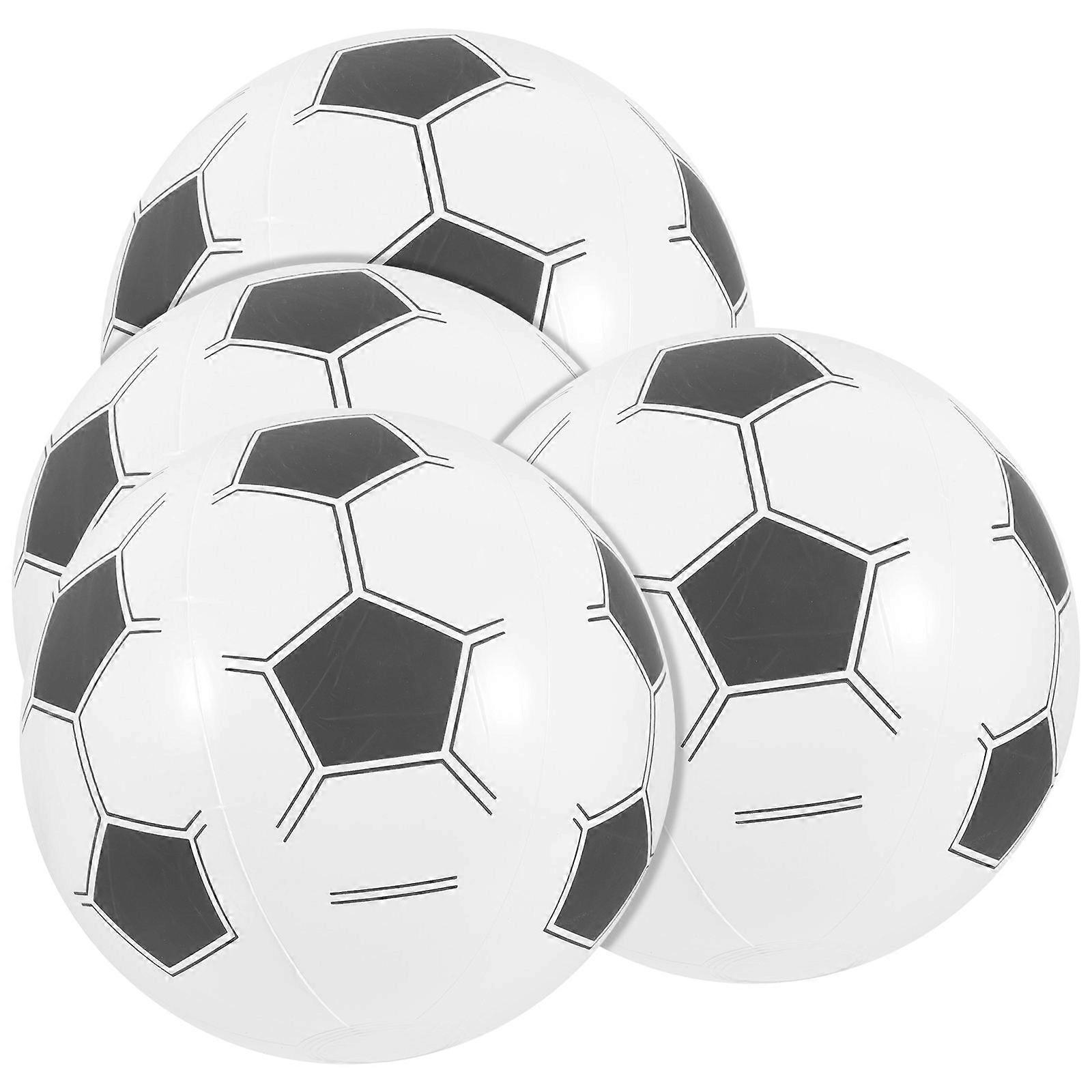 Ballon gonflable noir, jouet de football gonflable pour enfants, lot de 4