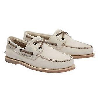 Timberland Mens Classic Textured Leather Contrast Laces Flat Boat Shoes