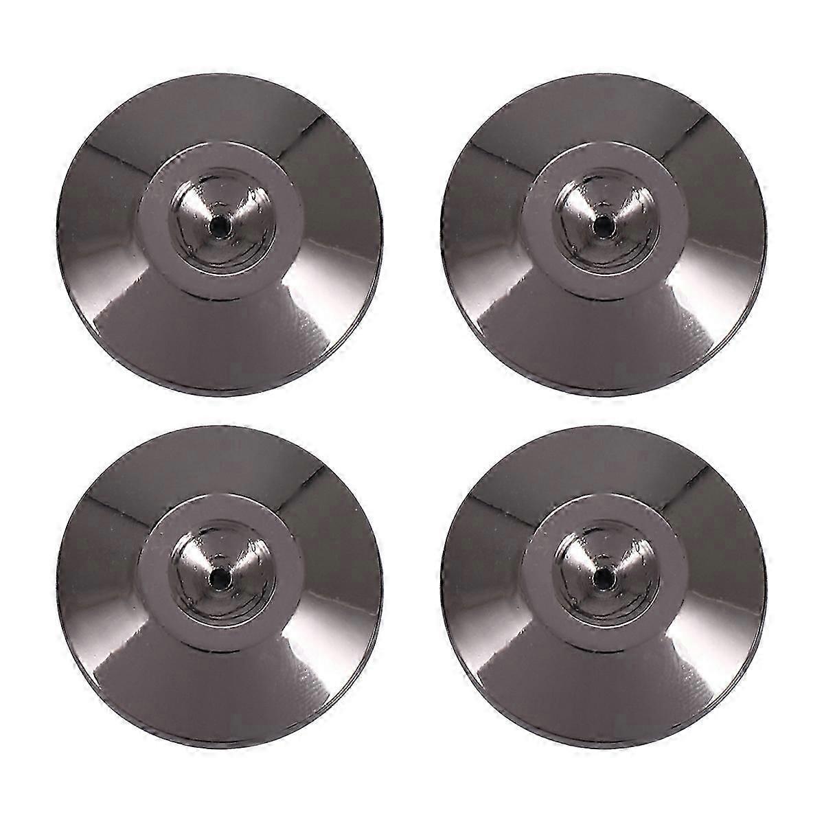 4 Pcs Pure Copper Speaker Spike Pads, Gold-Plated Finish, 25x4mm, Black
