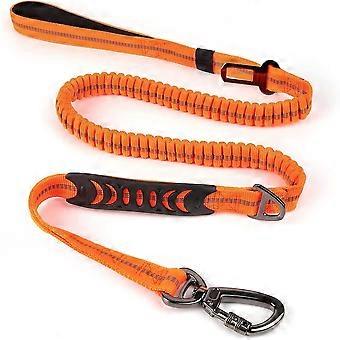 Bungee Dog Leashes With Soft Padded Handleadjustable Anti-pull Dog Leash With Seat Belt Buckle,dog Leashes,pet Elastic Rope For Medium Large Dogs (ora