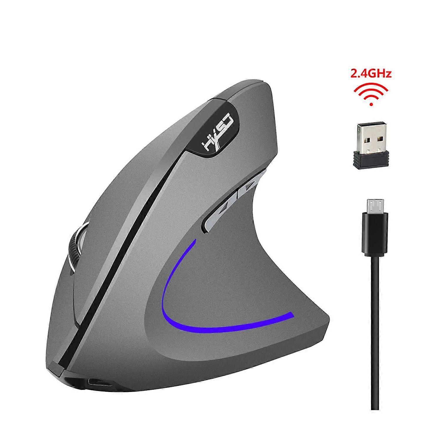 2.4 GHz vertical mouse (silver gray)