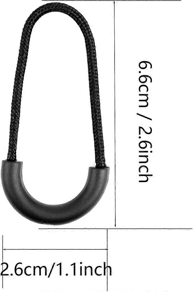 Nylon Zipper Pulls U Shape Zipper Tags 20 Pieces