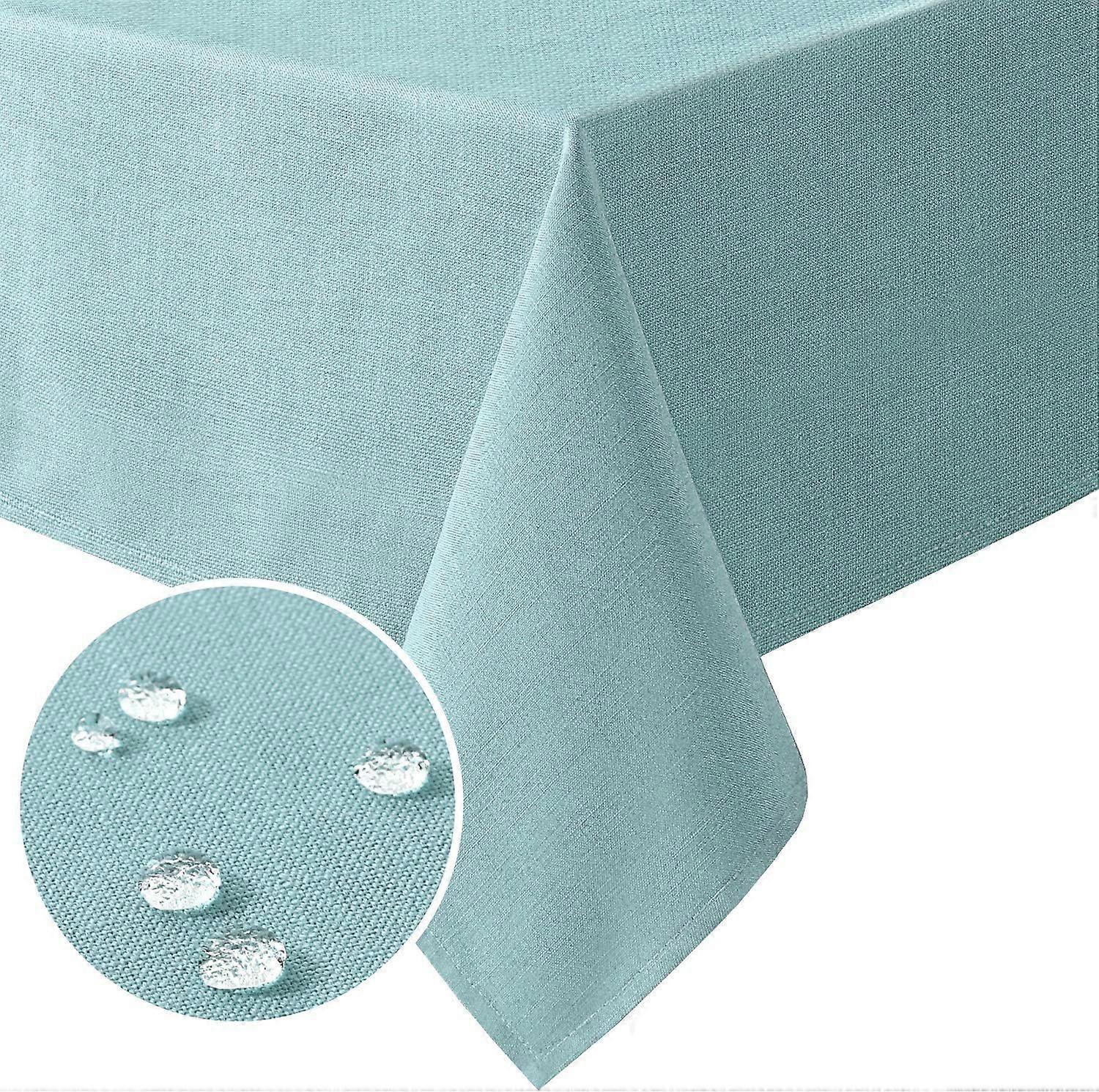 Linen Textured Table Cloths Rectangle 54 x 70 Inch Premium Solid Tablecloth
