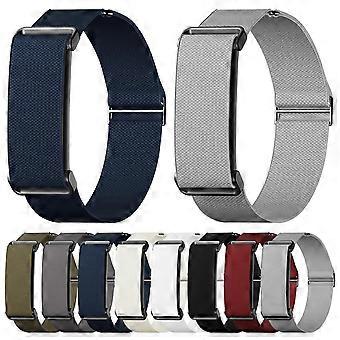 Metallrahmen, achteckige Schnalle, elastisches Nylonarmband für Google Fitbit Air