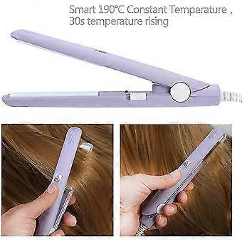 Mini Hair Straightener, 2 In 1 Portable Tourmaline Ceramic Iron Hair Curler For YTQ