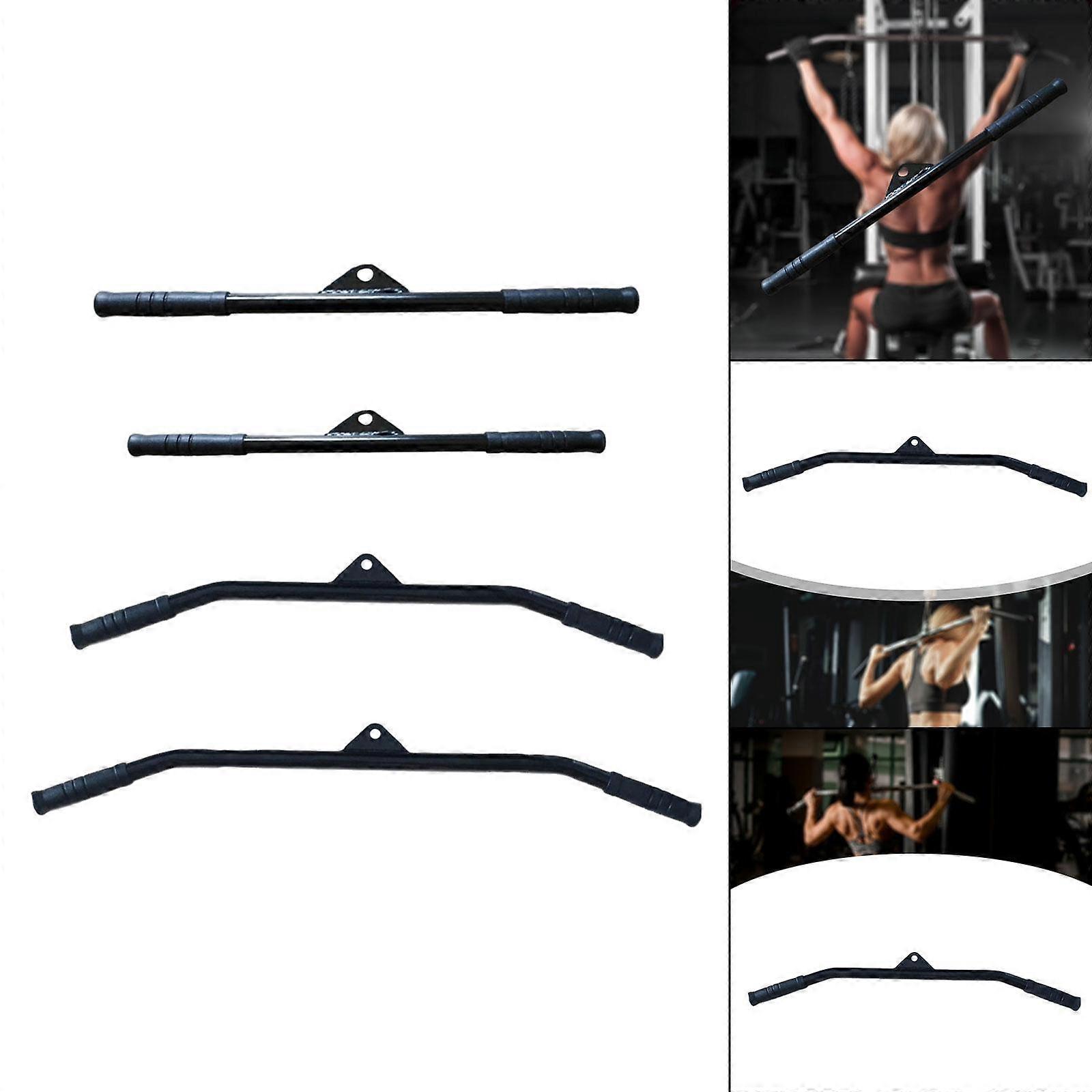 Pull Down Bar Iron Ergonomic Handle Home Gym Pulley System Attachment compatible with Cable Machine Tricep Exercise