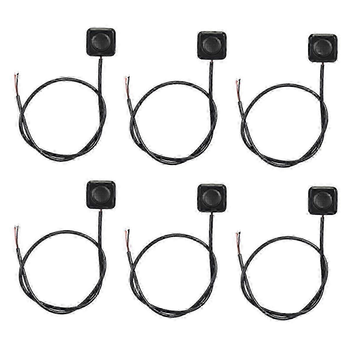 6Pc Momentary Switch Momentary Push Button on Off Switch 12V 24V Mount Mini Button Switch Easy Install