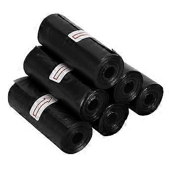 6 Rolls Pet Waste Bags Leak Proof Thick and Strong Portable Dog Poop Bags compatible with Dogs Cats Pets Black