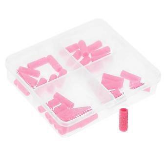 2026 Suitable Manicure Sanding Bands Pink Nail Art Rings for Nail Polishing 64Pcs