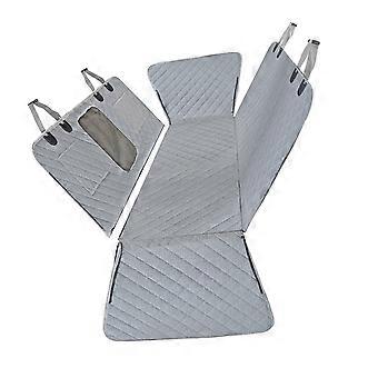Housse de siège arrière pour chien avec hamac, doublure de voyage matelassée avec fenêtre en filet, rabats de porte, poche de rangement et clips de fixation pour siège, multicolore