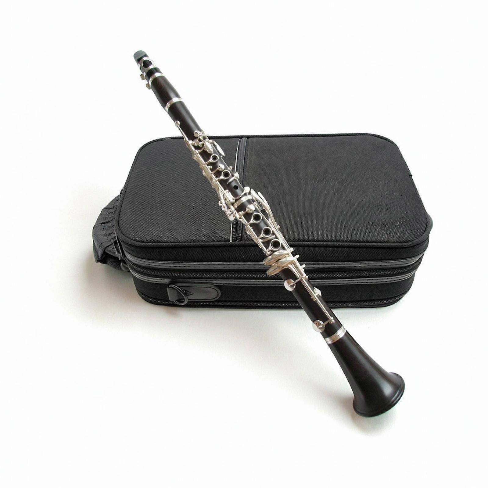 B-Flat Clarinet Silver-Plated Woodwind Beginner-Friendly for Beginners, Students