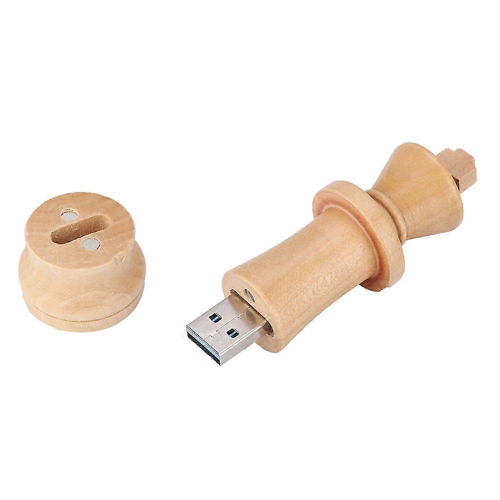 Wooden Chess Shape Data Storage USB 2.0 Flash Drive U Memory Disk  Compatible USB1.1(32GB)