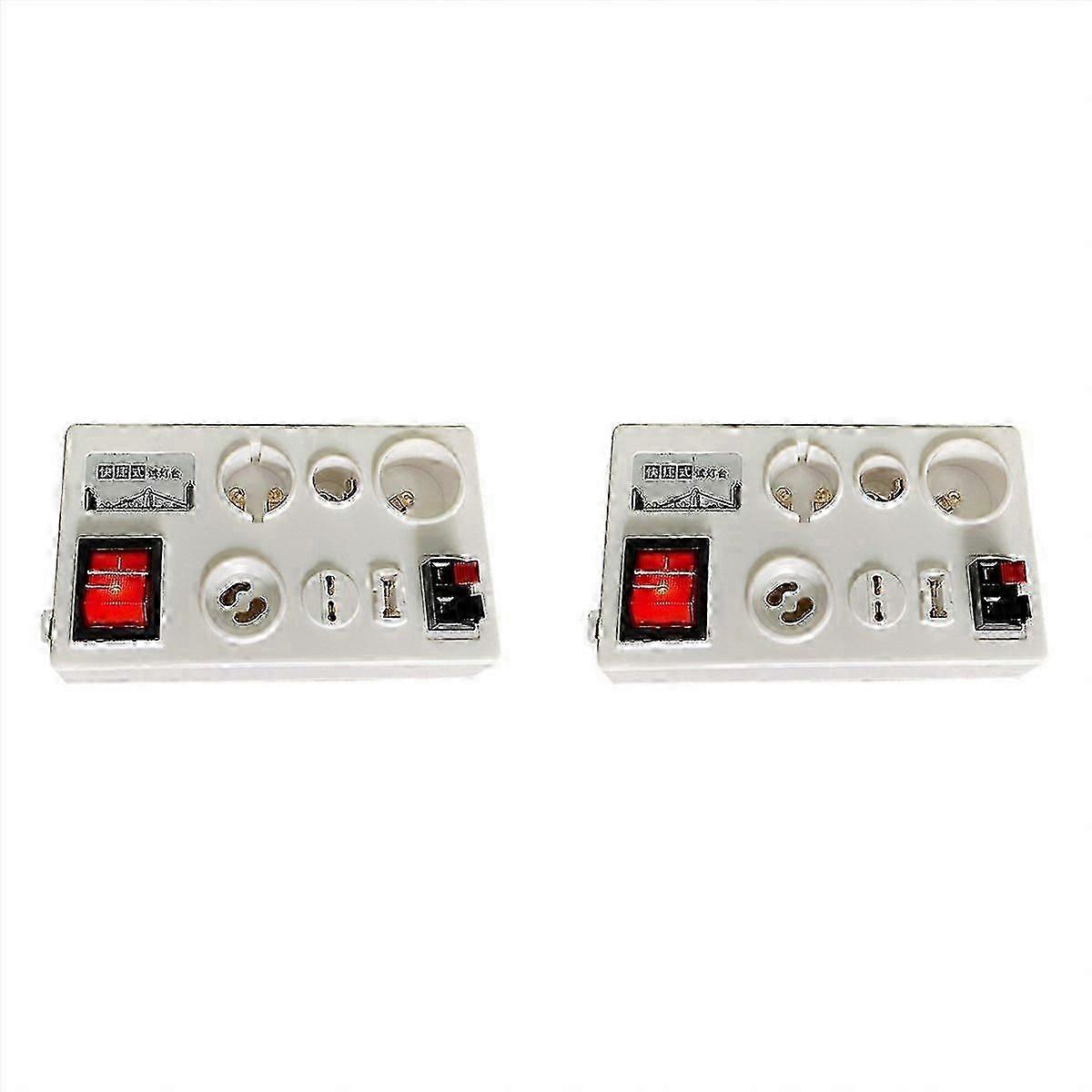 2X Multi-Interface LED Bulb Tester for E27 B22 E14, 12-Port Lamp Holder & LCD Display