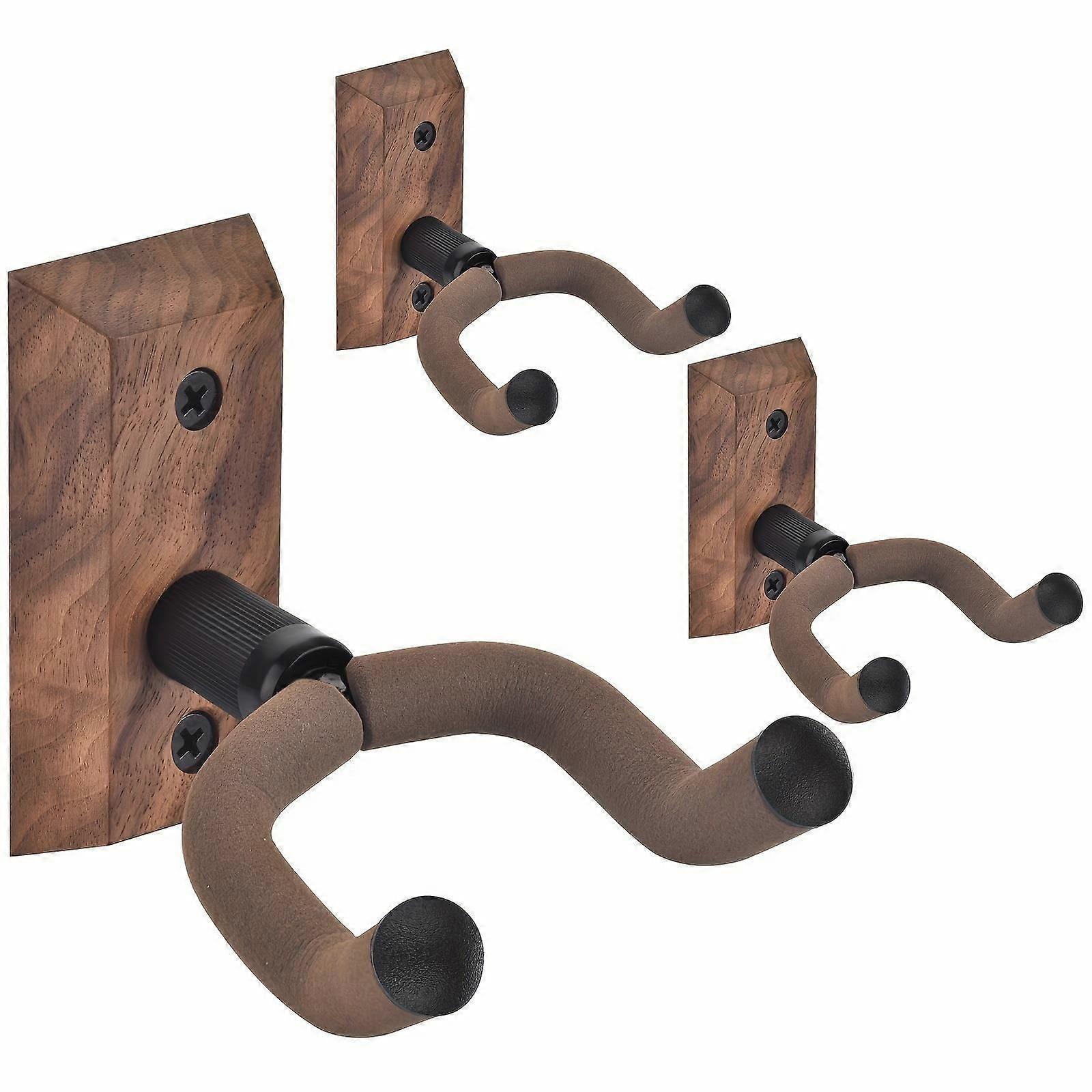Black Walnut Solid Wood Guitar Hooks 4pcs