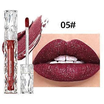 Liquid Glitter Lipstick, Diamond Shimmer Finish Highly Pigment Lip Tinted Stain, Waterproof Long Lasting Smudge-proof Lip