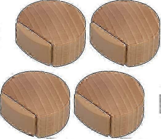 Solid Beech Wooden Door Stopper Pack