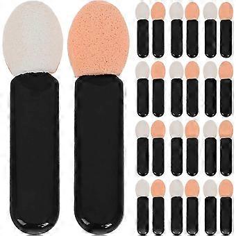 Healeved 100 Stück Mini-Lidschattenapplikatoren, einseitiger, spitzer Applikatorpinsel für Lid- und Lippenkonturenstifte - wj1
