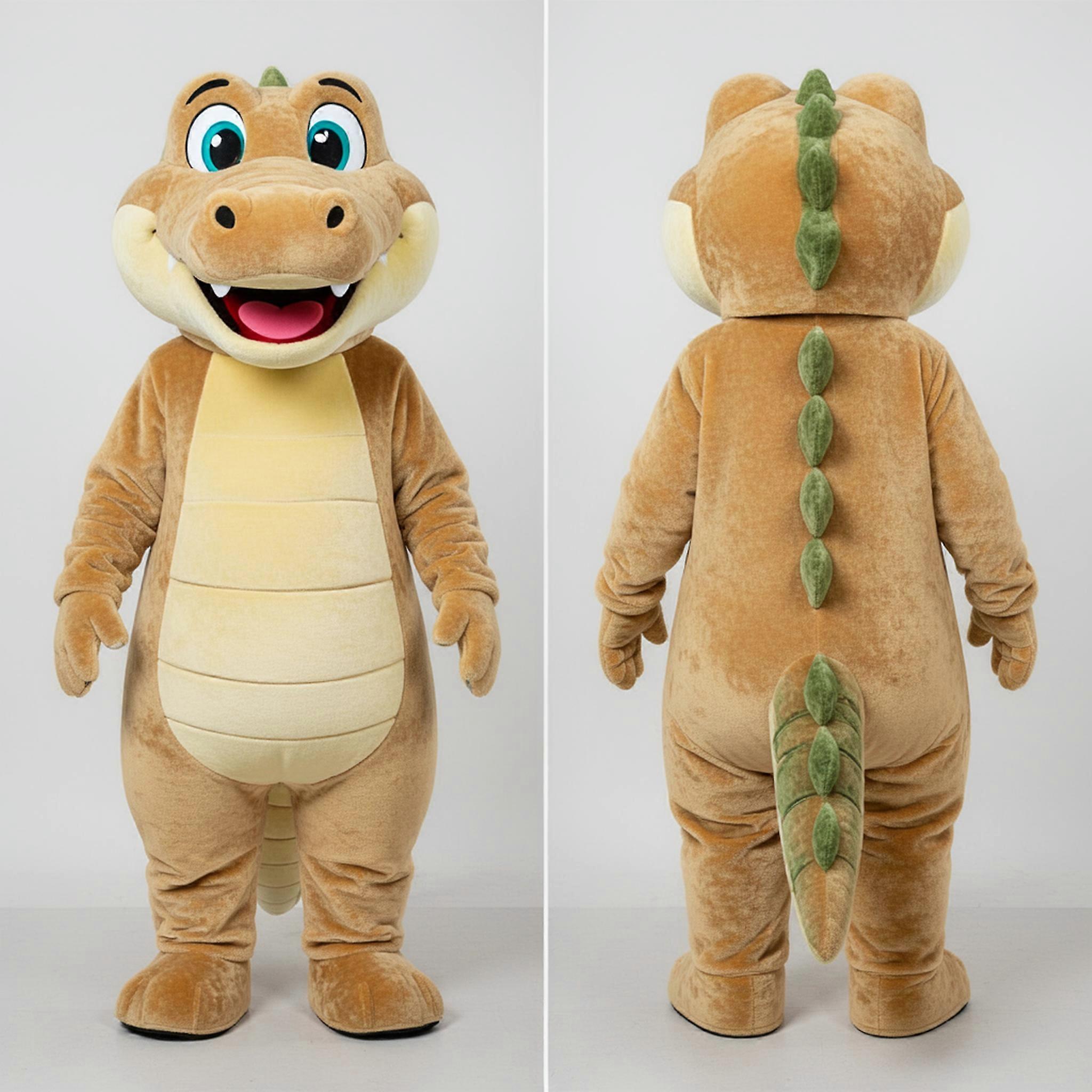 MASTICOT Tan Rounded Snout Crocodile Mascot