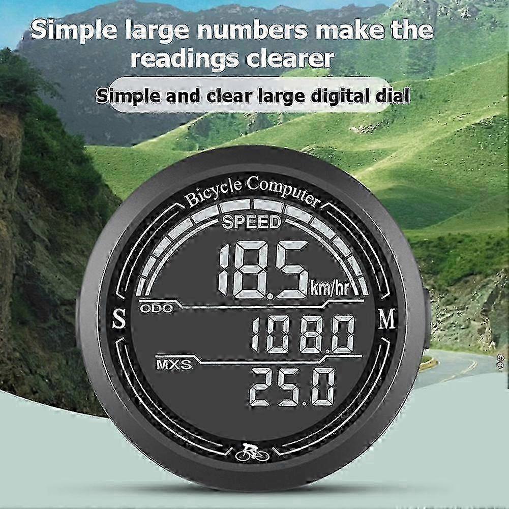 Round Backlit Waterproof Bike Odometer