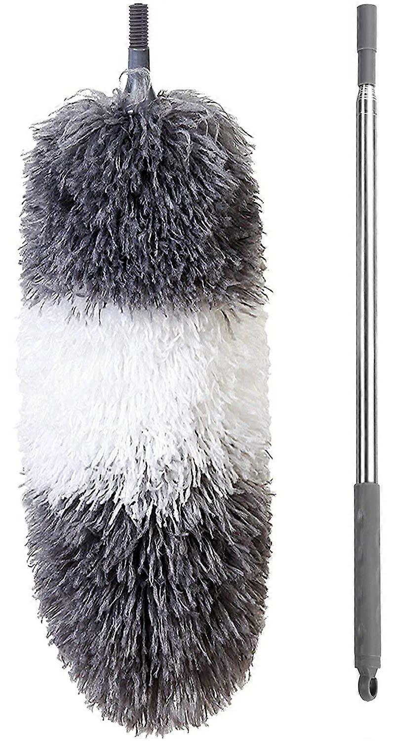 Microfiber Feather Duster Extendable Bendable Stainless Steel Pole