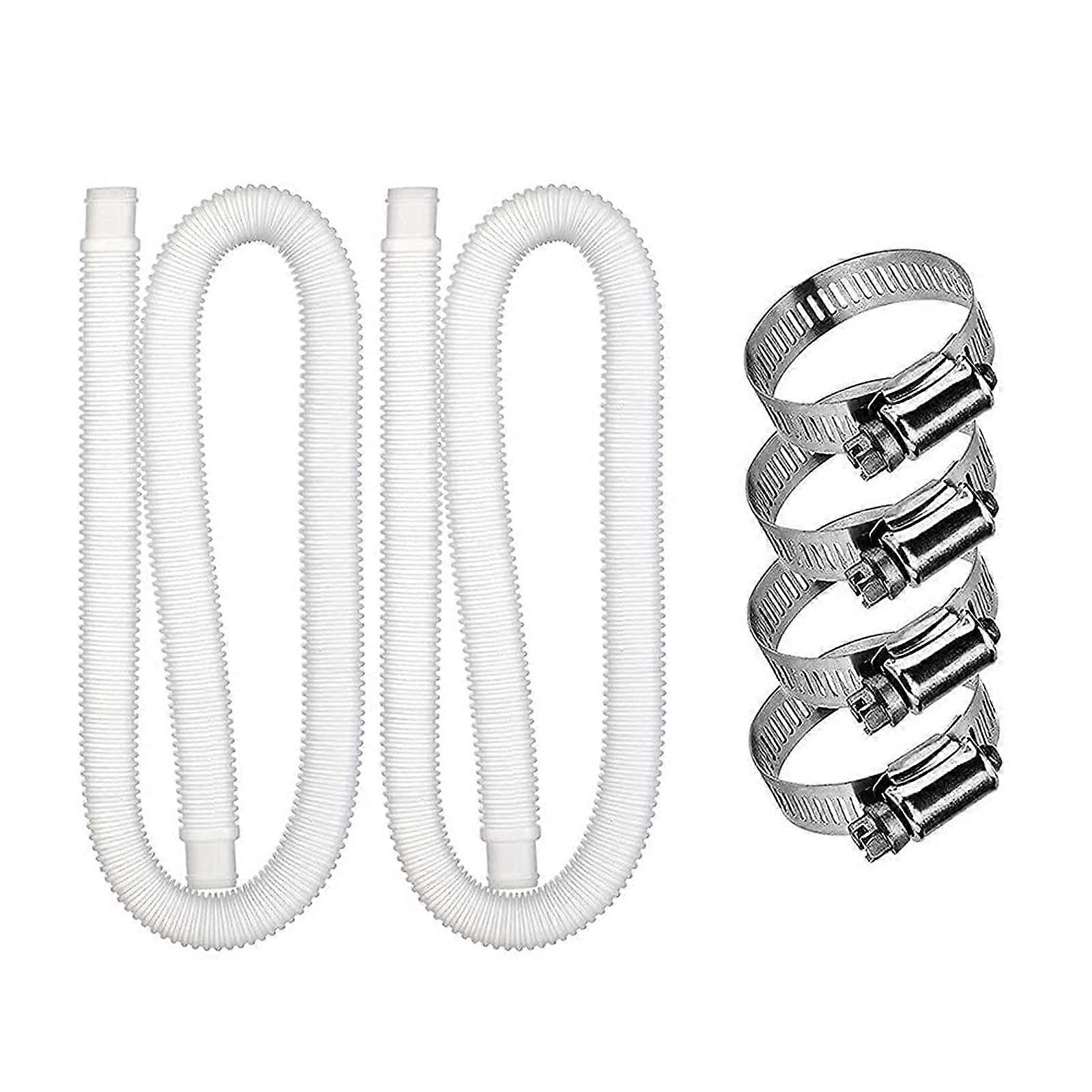 Pool Replacement Hose Set Leak Proof Design for Above Ground Pools Durable Filter Connection 2 Pack