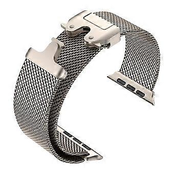 Titanium Milanese Loop Band for Apple Watch 49mm Black Adjustable Mesh Strap with Secure Clasp
