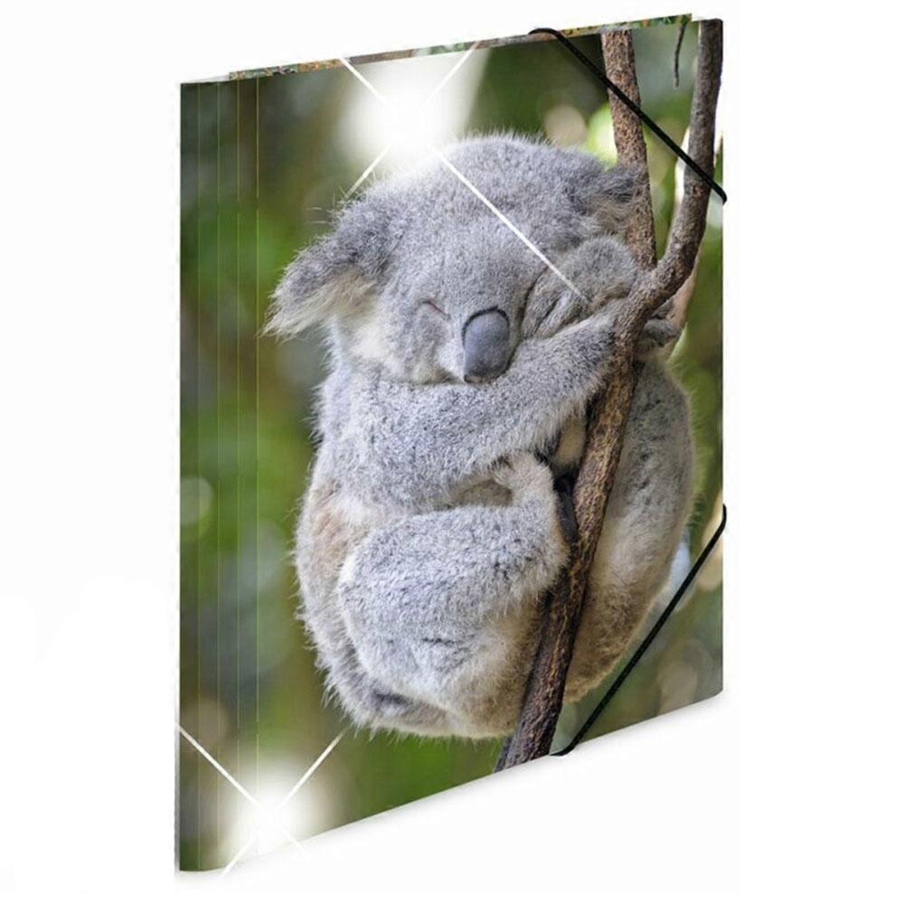 KOALA Herma Premium Quality and Stylish Elasticated Glossy PP Folder A4 Animals