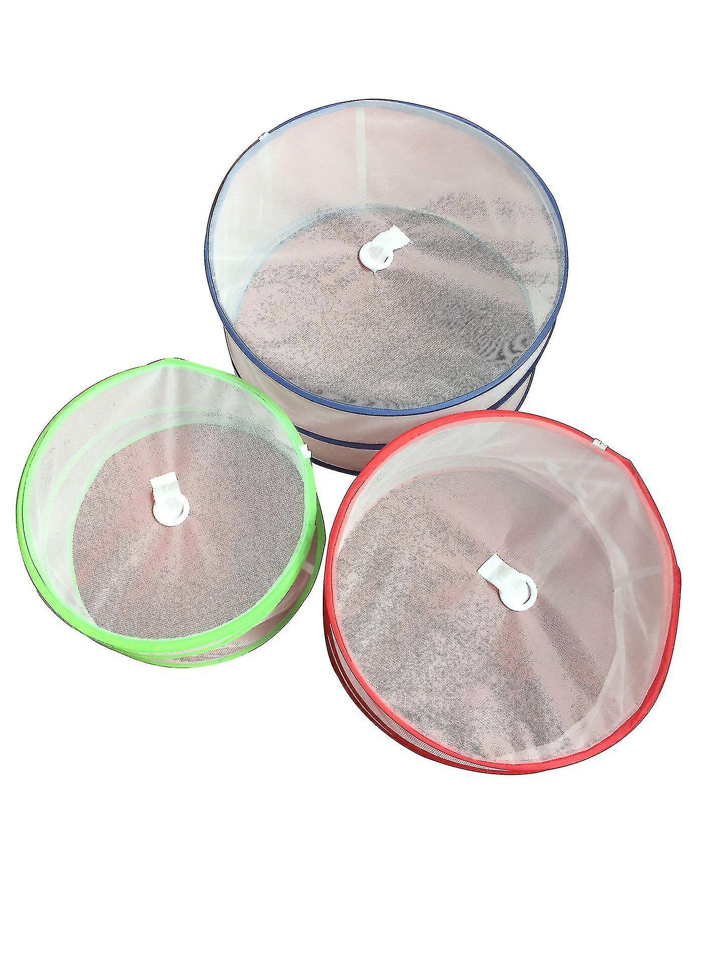 Housse de table à manger, ensemble de 3 pièces de housse alimentaire pop-up pliable réutilisable, insecte de barbecue extérieur