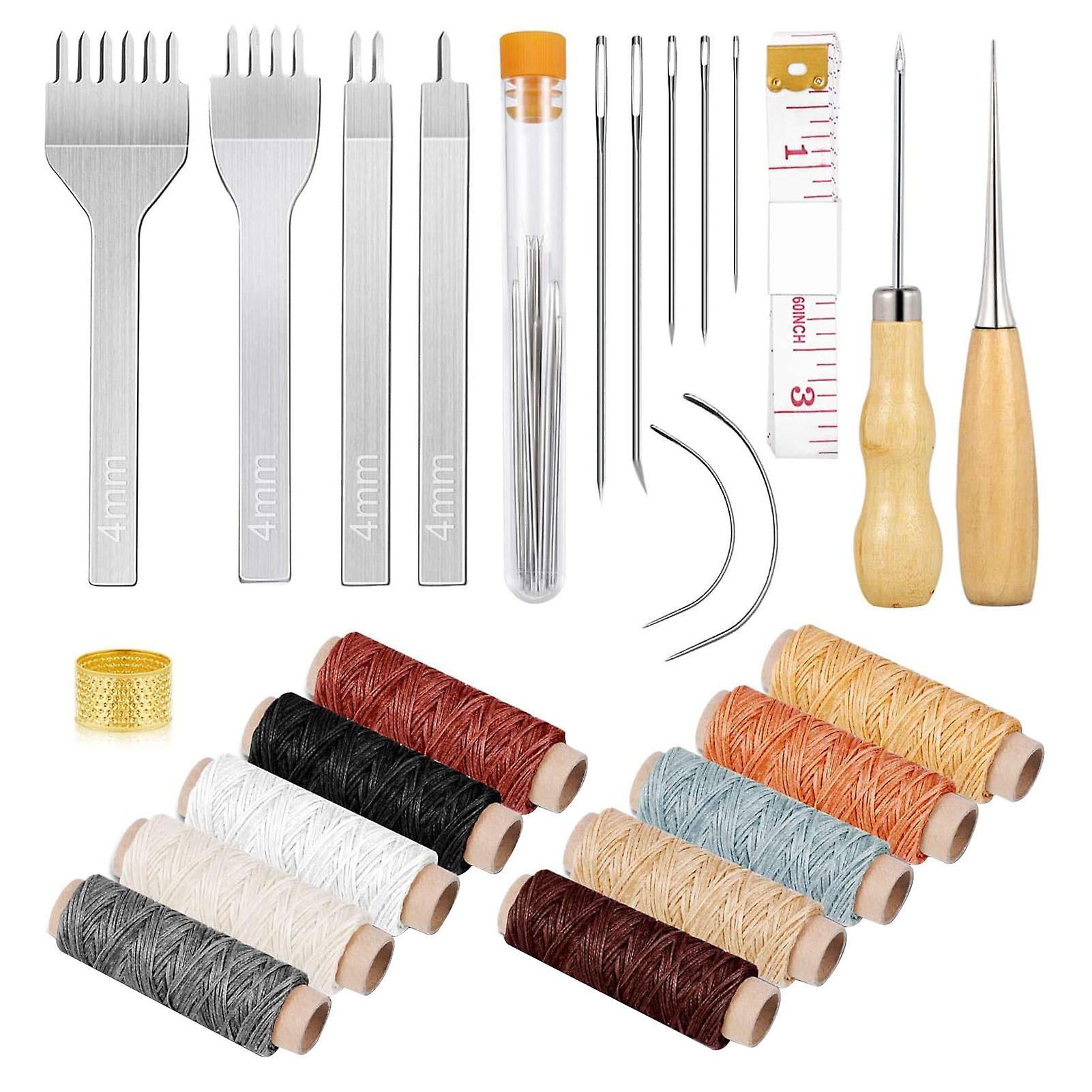 35pcs Leather Sewing Tools Kit With 4mm Stitching