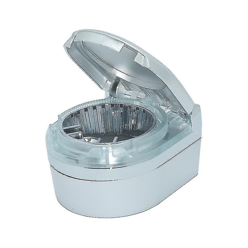 Portable Car Ashtray With Led Light 1 Piece  Silver
