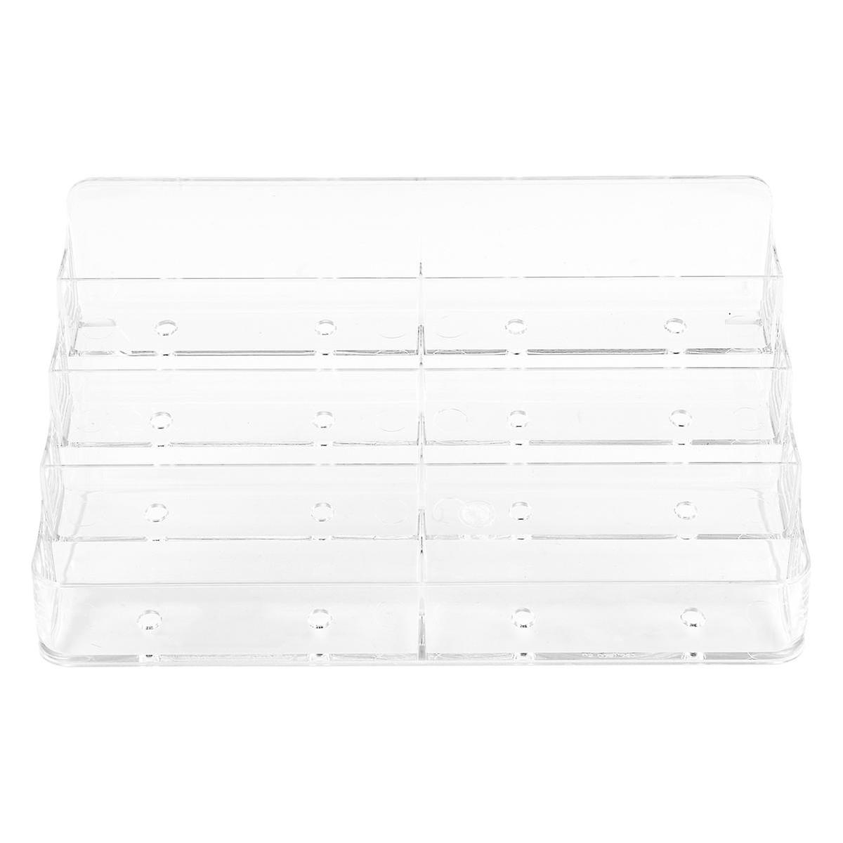 Business Card Holder, 8 Pocket Acrylic Business Card Holder for Desk Business Card Stand Desktop