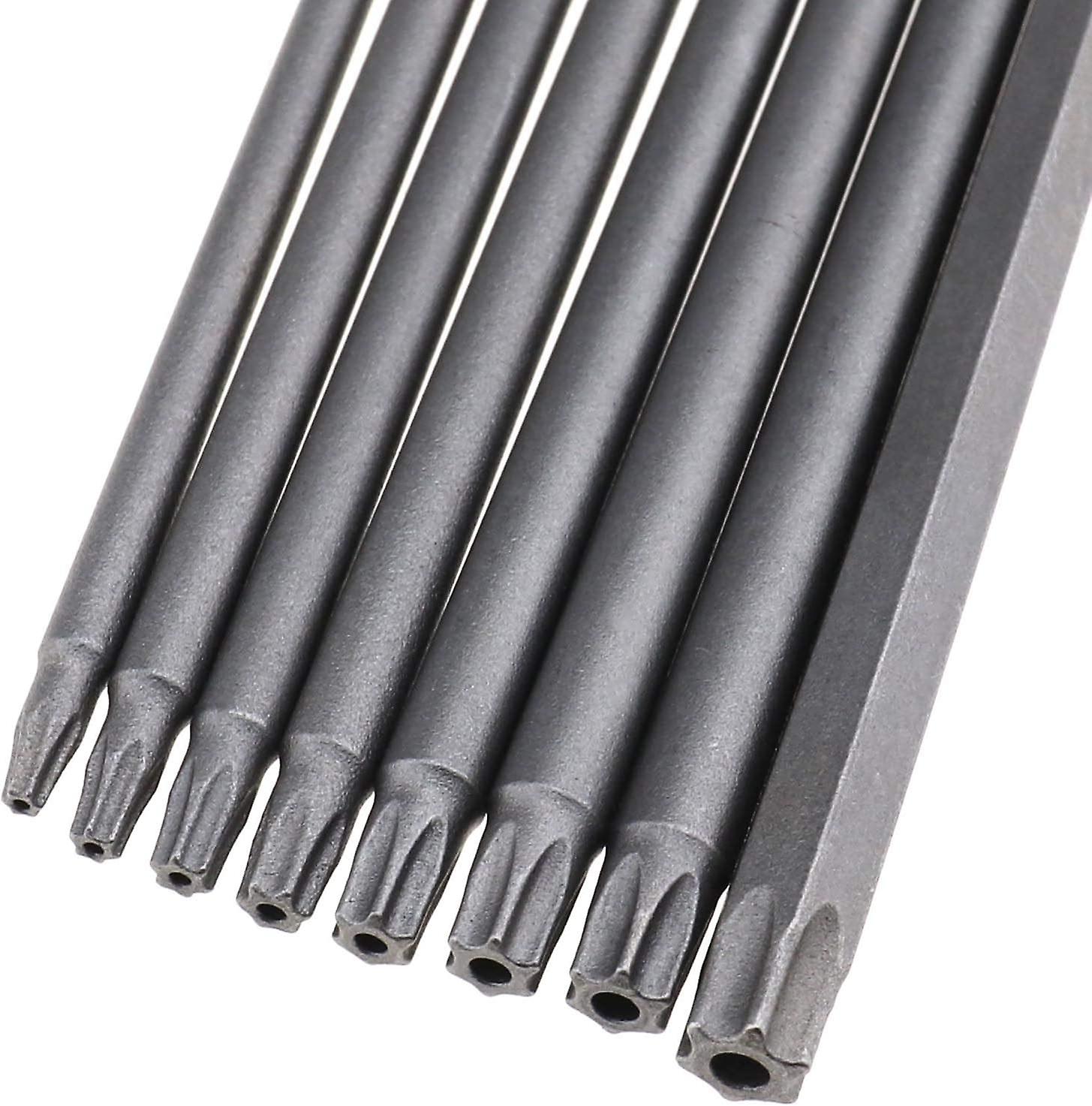 8-Piece 50mm Magnetic Torx Screwdriver Bits – S2 Steel, 1/4" Hex Shank, Star-Head Set (T5-T40 Approx.) – Durable & Versatile